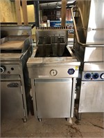 B&S Single Bowl Twin Basket Deep Fryer