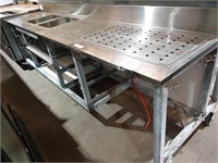 Mobile Twin Bowl Preparation & Servery Bench