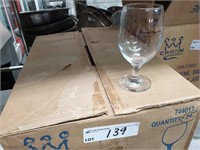 2 Boxes ea 24 Crown Beer Glasses, 370ml