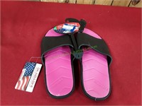 Women's Okabashi Pink & Black Large Sandal