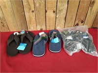 (3) Men's Sun & Sky Flip Flops, Size 9/10