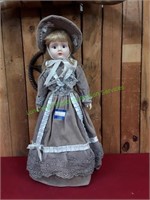 23" Porcelain Doll w/ Stand