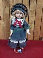 18" Porcelain Doll w/ Stand