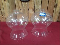 (2) Large 9.5" Glass Sconce Replacement Globes
