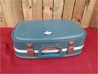 Vintage Small Blue Makeup Suitcase
