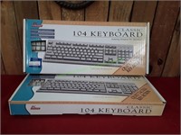 (2) PC Concepts Classic 104 Keyboard