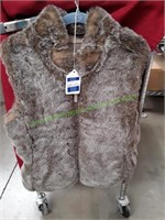Reversible Vest Faux Fur/Suede Size Small