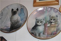 Lot of two Danberry mint cat plates