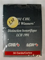 1991 CHL AWARD WINNERS  SEALED 30 CARD PKG,