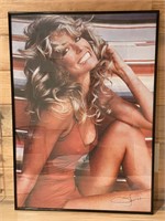 Farrah Fawcett Bathing Suit Print Framed