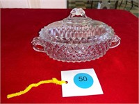 OUTSTANDING COVERED CANDY WITH LION HANDLES & TOP
