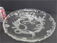 Large crystal footed tray/bowl, good for wedding