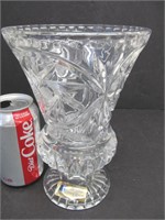 Tiara crystal 8" vase, W. Germany