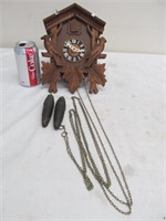 Coo coo clock, missing crown & pendulum