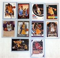 10 Different Kobe Bryant Basketball Cards