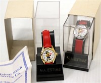 2 Vintage Majestime Mickey Mouse Watches Boxed