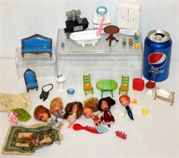 Doll Furniture, Metal, Wood & Plastic & Small Doll