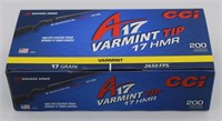 CCI A17 Varmint Tip 17HMR, 200 Rounds