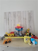 Toy Lot with Paw Patrol Track, Curious George PLUS