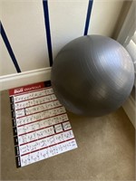 Exercise Ball and Workout Chart