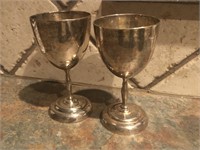 Sterling Silver, 2 Goblets from Taxco