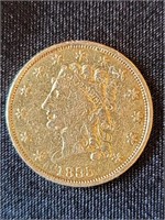 1835 Gold Coronet Head Quarter Eagle 2.50
