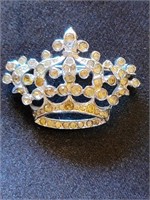 Sterling Trifari Crown brooch by Alfred Phillipe