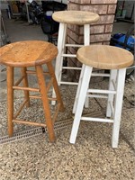 Three sturdy stools, as is