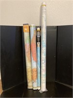 Lot of 4 Wall Maps