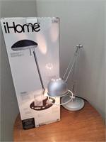 New iHome Desk Lamp & a Small Chrome Desk Lamp