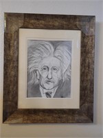 Framed Art Sketch of Albert Einstein