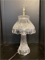 Small Glass Boudoir Lamp