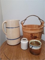 Lot of Rustic Country Decor incl Pottery