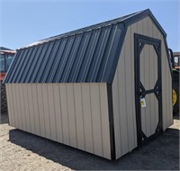 8' x 12' portable building with metal roof