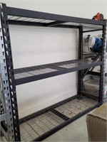 Industrial Metal Shelving with Wire Mesh Shelves
