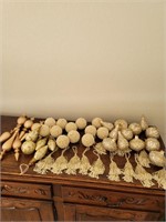 Large Lot of Ivory Christmas Ornaments and such