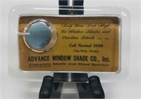 Vintage Advance Window  Advertising Paperweight