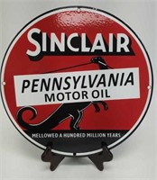 Sinclair Gas Oil Advertising Porcelain Pump Plate
