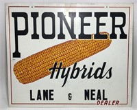 Pioneer Hybrids Lane & Neal Dealer Metal Sign