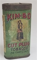 Vintage Kim-Bo Girl Cut Plug Tobacco Tin