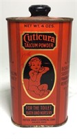 Vintage Cuticura Talcum Powder Tin