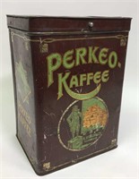 Large Vintage Perkeo Kaffee A. Braun & Co Tin