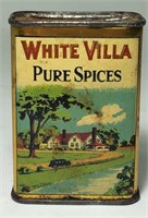 Vintage White Villa Paprika Spice Tin