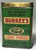 Vintage Durkee’s Curry Powder Spice Tin