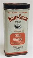 Vintage None-Such Full Chili Powder Spice Tin