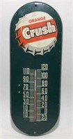 Vintage Orange Crush Metal Thermometer