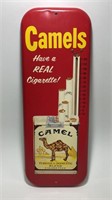 Vintage Camel Cigarettes Metal Thermometer