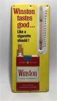 Vintage Winston Embossed Metal Thermometer
