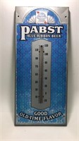 Vintage Pabst Blue Ribbon Metal Thermometer