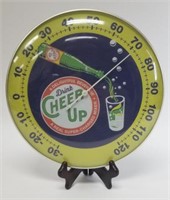 Vintage Cheer Up Beverage Advertising Thermometer